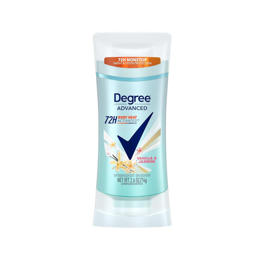 DEGREE Advanced Protection Antiperspirant Deodorant 72h – vanilla & jasmine 74g ديكري مزيل عرق أدفانسد بروتكشن مضاد للتعرق يدوم 72 ساعة