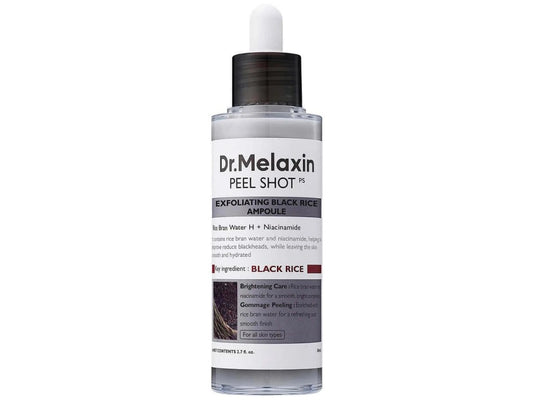 Dr.Melaxin Peel Shot Exfoliating Black Rice Ampoule – 80ml – أمبول د. ميلاكسين المقشر بخلاصة الأرز الأسود – 80 مل