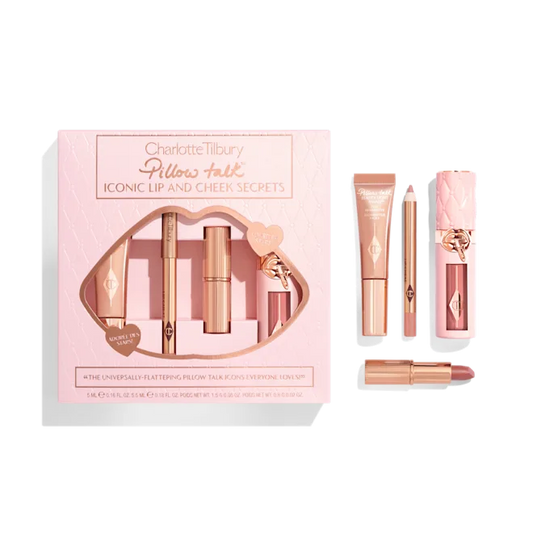 Charlotte Tilbury Pillow Talk Iconic Lip and Cheek Secrets مجموعة شارلوت تيلبوري للشفاه